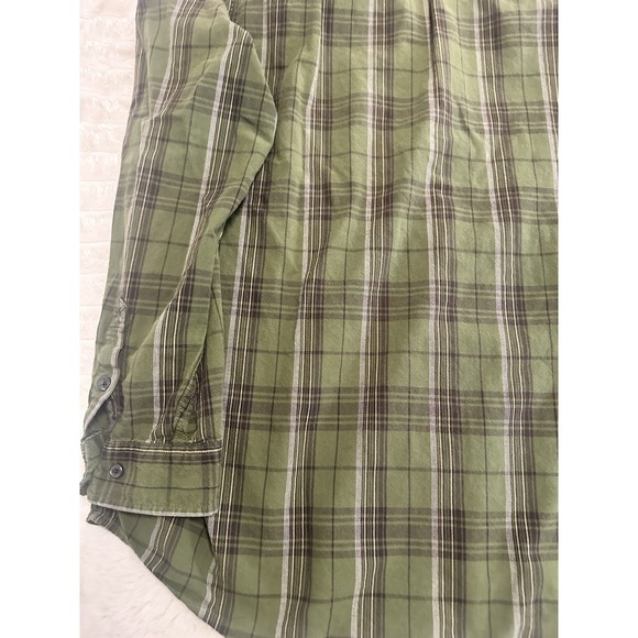 Carhartt Shirt Men 2 XL /Tall Green Loose Fit Outdoor Casual Chambray - Picture 9 of 16